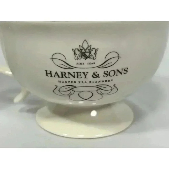 Two Harney & Sons Master Tea Blenders Cup Mug White 8oz. Footed Pedestal FORLIFE - Picture 4 of 9